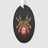 Steampunkspinne auf schwarz ornament (Vorderseite)