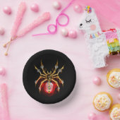 Steampunkspinne auf schwarz pappteller (Party)