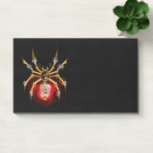 Steampunkspinne auf schwarz post-it klebezettel (Büro)