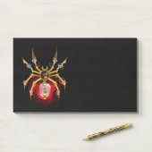 Steampunkspinne auf schwarz post-it klebezettel (Auf Schreibtisch)