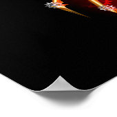 Steampunkspinne auf schwarz poster (Ecke)