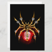 Steampunkspinne auf schwarz programm (Vorne/Hinten)