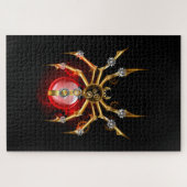 Steampunkspinne auf schwarz puzzle (Horizontal)