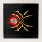 Steampunkspinne auf schwarz puzzle (Horizontal)