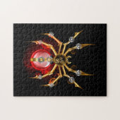 Steampunkspinne auf schwarz puzzle (Horizontal)