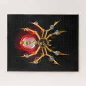 Steampunkspinne auf schwarz puzzle (Horizontal)