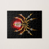Steampunkspinne auf schwarz puzzle (Horizontal)