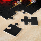 Steampunkspinne auf schwarz puzzle (Seite)