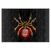 Steampunkspinne auf schwarz schneidebrett (Vorderseite)