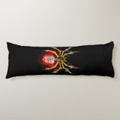 Steampunkspinne auf schwarz seitenschläferkissen (Vorderseite)