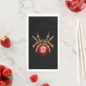 Steampunkspinne auf schwarz serviette (Beispiel)