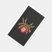 Steampunkspinne auf schwarz serviette (Ecke)