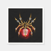 Steampunkspinne auf schwarz serviette (Vorderseite)