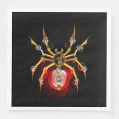Steampunkspinne auf schwarz serviette (Vorderseite)