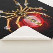 Steampunkspinne auf schwarz sherpadecke (3/4)