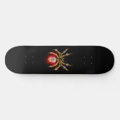 Steampunkspinne auf schwarz skateboard (Horizontal)