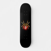 Steampunkspinne auf schwarz skateboard (Vorne)