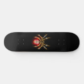 Steampunkspinne auf schwarz skateboard (Horizontal)