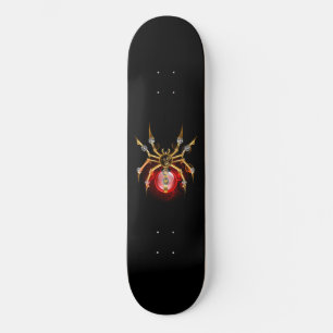 Steampunkspinne auf schwarz skateboard