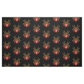 Steampunkspinne auf schwarz stoff (Fat Quarter (45,7 x 55,9 cm))