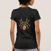 Steampunkspinne auf schwarz T-Shirt (Rückseite)