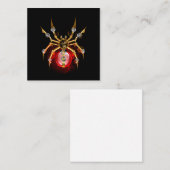 Steampunkspinne auf schwarz telefonnummerkarte (Vorne/Hinten)