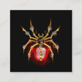 Steampunkspinne auf schwarz telefonnummerkarte (Vorderseite)