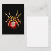 Steampunkspinne auf schwarz telefonnummerkarte (Vorne/Hinten)