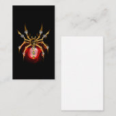 Steampunkspinne auf schwarz terminkarte (Vorne/Hinten)