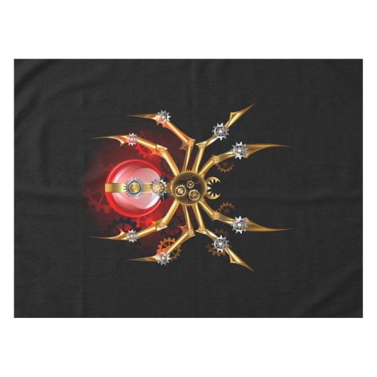 Steampunkspinne auf schwarz tischdecke (Vorderseite (Horizontal))