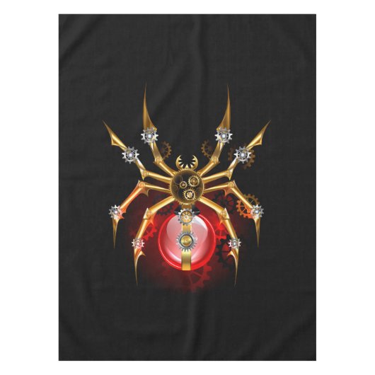 Steampunkspinne auf schwarz tischdecke (Vorderseite)
