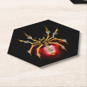 Steampunkspinne auf schwarz untersetzer (angewinkelt)