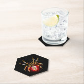 Steampunkspinne auf schwarz untersetzer (Vor Ort)