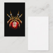 Steampunkspinne auf schwarz visitenkarte (Vorne/Hinten)