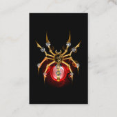 Steampunkspinne auf schwarz visitenkarte (Vorderseite)