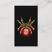 Steampunkspinne auf schwarz visitenkarte (Vorderseite)