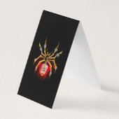 Steampunkspinne auf schwarz visitenkarten (Vorderseite)