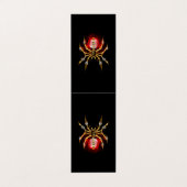 Steampunkspinne auf schwarz visitenkarten (Außenseite Aufgefaltet)