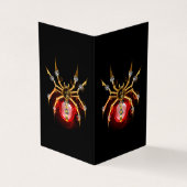 Steampunkspinne auf schwarz visitenkarten (Vorderseite)