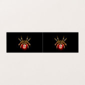 Steampunkspinne auf schwarz visitenkarten (Außenseite Aufgefaltet)