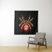 Steampunkspinne auf schwarz wandteppich (Beispiel)