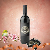 Steampunkspinne Weinetikett