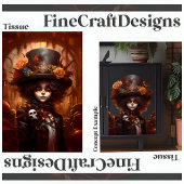 Steampunktag der Todesmädchen-Dekoupage rechts 122 Seidenpapier