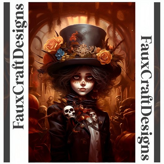 Steampunktag der Todesmädchen-Dekoupage rechts 122 Seidenpapier