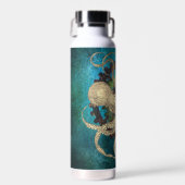 Steampunktopus und Uhrwerk Trinkflasche (Vorne)