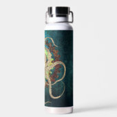 Steampunktopus und Uhrwerk Trinkflasche (Rückseite)