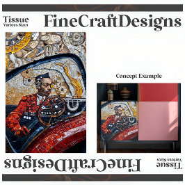 Steampunktreiber für Red Sports Car A5L Decoupage Seidenpapier