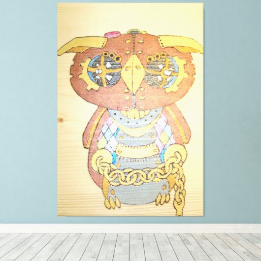 Steampunkugel auf Leinwand (Insitu (Holzboden))