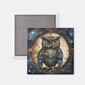 Steampunkugel gegen den galaktischen Himmel Magnet (Vorderseite/Rückseite)