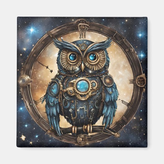 Steampunkugel gegen den galaktischen Himmel Magnet (Vorne)